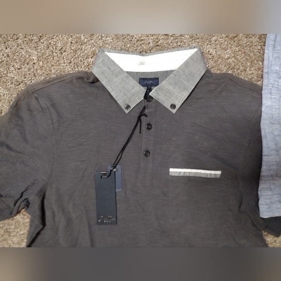 Good Man Brand Gray and Light Blue Polo Shirts NWT - Picture 4 of 7